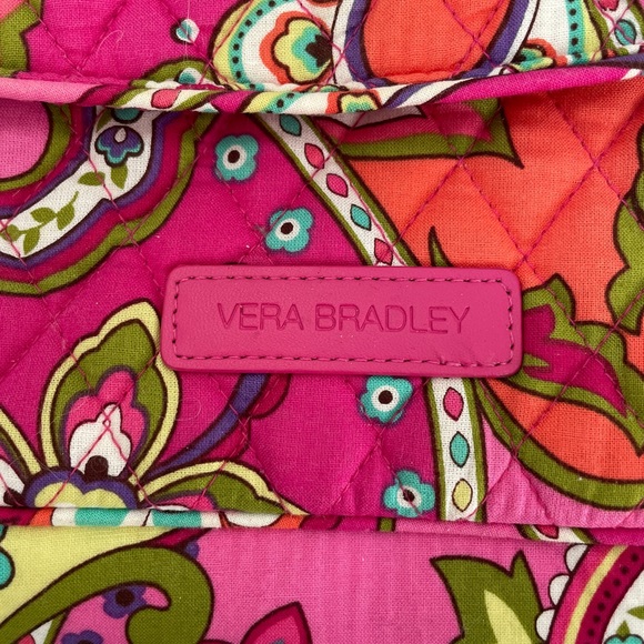 Vera Bradley Triple ZIP Hipster - Pink Swirls Small Flap Crossbody Bag - Picture 4 of 8